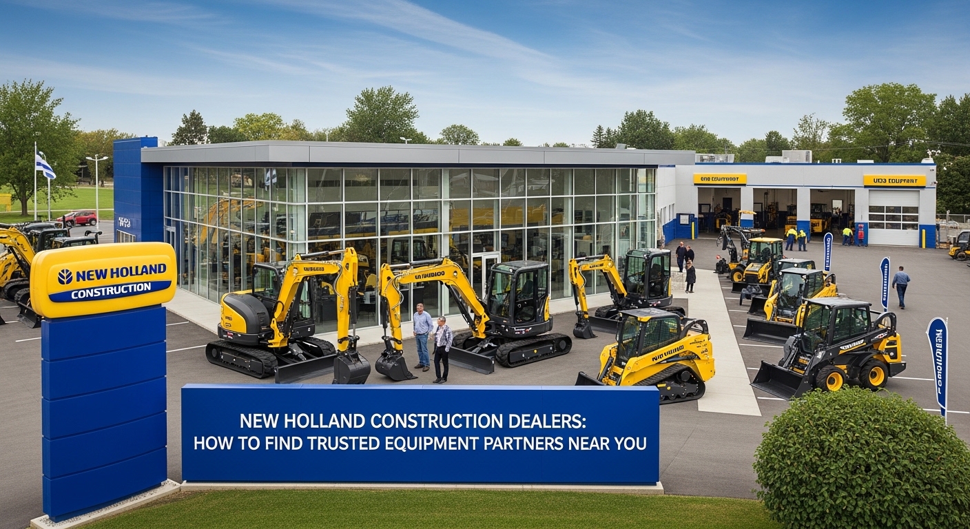 New Holland Construction dealers offering heavy equipment, excavators, and construction machinery with professional support
